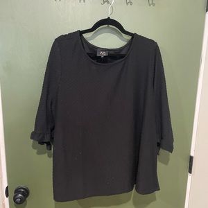 W5 Plus Size Black Blouse